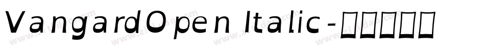 VangardOpen Italic字体转换